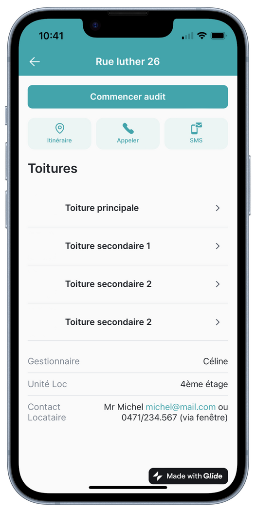 Capture d'écran de l'application up-check
